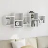 Vidaxl - tagère murale blanc 129x18x42 cm bois d'ingénierie White