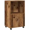 vidaXL Armoire à roulettes vieux bois 55x40x91 cm bois d'ingénierie