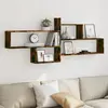 vidaXL Étagère murale chêne fumé 167,5x18x68 cm bois d'ingénierie