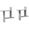 vidaXL Étagères murales 2 pcs gris béton 50x12x50 cm bois d'ingénierie
