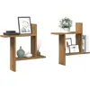 vidaXL Vidaxl Étagères Murales 2 Pcs Chêne Artisanal Bois D'ingénierie