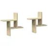 vidaXL Étagères murales 2pcs chêne sonoma 38x12x38cm bois d'ingénierie