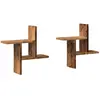 vidaXL Étagères murales 2 pcs vieux bois 38x12x38 cm bois d'ingénierie
