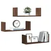 vidaXL Étagères murales 3pcs chêne marron 58x18x18cm bois d'ingénierie