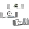 vidaXL Étagères murales 3 pcs sonoma gris 58x18x18 cm bois ingénierie