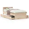 vidaXL Cadre de lit sans matelas avec tête de lit 90x190 cm pin massif
