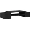 Support de moniteur avec rangement noir bois d'ingénierie Vidaxl Noir