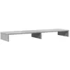 vidaXL Support de moniteur gris béton 100x27x10 cm bois d'ingénierie