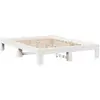 vidaXL Cadre de lit sans matelas blanc 140x190 cm bois de pin massif