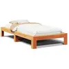 vidaXL Cadre de lit sans matelas cire marron 200x200cm bois pin massif