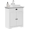 vidaXL Armoire de lavabo de salle de bain BODO blanc 70x35x80 cm