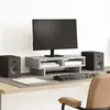 vidaXL - Monitorstandaard - 50x27x15 - cm - bewerkt - hout - betongrijs
