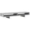 vidaXL Support de moniteur gris béton 100x27x15 cm bois d'ingénierie