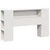 vidaXL Tête de lit avec rangement blanc 140 cm bois massif de pin