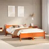 vidaXL Cadre de lit sans matelas cire marron 140x190cm bois pin massif