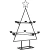 vidaXL Arbre de Noël en métal pour décoration noir 75 cm