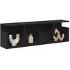vidaXL Vidaxl Armoire Murale 100x20x30 Cm Noir Bois D'ingénierie