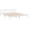 Cadre de lit extra long sans matelas 200x220 cm bois massif pin vidaXL