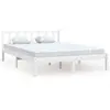 vidaXL Cadre de lit extra long sans matelas 140x210 cm bois massif pin