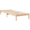vidaXL Cadre de lit extra long sans matelas 100x220 cm bois massif pin