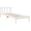 vidaXL Cadre de lit extra long sans matelas 100x210 cm bois massif pin