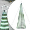 vidaXL vidaXL Arbre de Noël lumineux conique 1028 LED blanc froid 403 cm