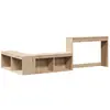 vidaXL Table de chevet avec bureau 222x107x75 cm bois de pin massif