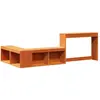 vidaXL Table de chevet avec bureau cire marron bois de pin massif