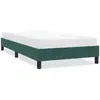 Cadre de lit sans matelas vert foncé 80x210 cm velours Vidaxl