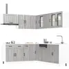 vidaXL Ensemble d'armoires de cuisine 11 pcs Lucca bois d'ingénierie