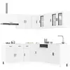 vidaXL Ensemble d'armoires cuisine 11pcs Porto blanc bois d'ingénierie
