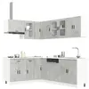 vidaXL Ensemble d'armoires de cuisine 11 pcs Porto bois d'ingénierie