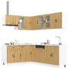 vidaXL Ensemble d'armoires de cuisine 11 pcs Porto bois d'ingénierie