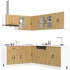 vidaXL Ensemble d'armoires de cuisine 11 pcs Lucca bois d'ingénierie