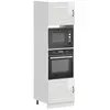 vidaXL Armoires de four 2 pcs Lucca blanc brillant bois d'ingénierie