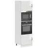 vidaXL Armoires de four 2 pcs Kalmar blanc brillant bois d'ingénierie
