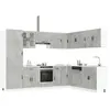 vidaXL Ensemble d'armoires de cuisine 14 pcs Porto bois d'ingénierie