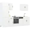 vidaXL Ensemble d'armoires cuisine 7pcs Kalmar blanc bois d'ingénierie