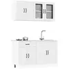 vidaXL Ensemble d'armoires cuisine 4pcs Kalmar blanc bois d'ingénierie