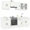 vidaXL Ensemble d'armoires de cuisine 8 pcs Kalmar blanc brillant