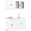 vidaXL Ensemble d'armoires cuisine 4pcs Kalmar blanc bois d'ingénierie