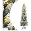 vidaXL - Kunstkerstboom - met - 300 - LED's - en - sneeuw - 240 - cm