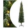 vidaXL Sapin de Noël artificiel mince 300 LED 240 cm