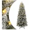 vidaXL Sapin de Noël artificiel 300 LED et neige floquée 180 cm