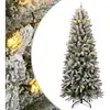 vidaXL - Kunstkerstboom - met - 300 - LED's - en - sneeuw - 240 - cm