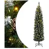 vidaXL Sapin de Noël artificiel mince 300 LED 180 cm