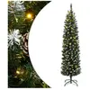 vidaXL Sapin de Noël artificiel mince 150 LED 150 cm