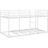 vidaXL Lit superposé sans matelas blanc 90x200 cm acier