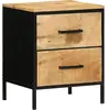 vidaXL Vidaxl Cabinet De Chevet 40x35x50 Cm Bois Massif Mangue Brut