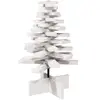 vidaXL Arbre de Noël en bois pour décoration blanc 60 cm pin massif